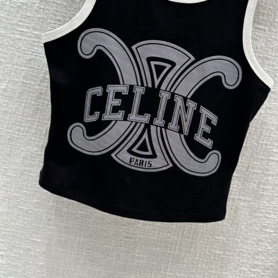 CELINE Celine cute sold out guaranteed popular 2023SS printed waistcoat CELINE Celine cute sold out guaranteed popular 2023SS printed waistcoat