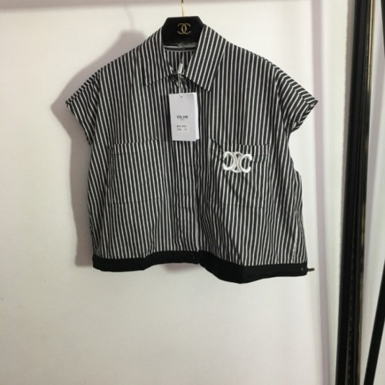 CELINE Celine 2023SS short sleeve latest fashionable logo CELINE Celine 2023SS short sleeve latest fashionable logo