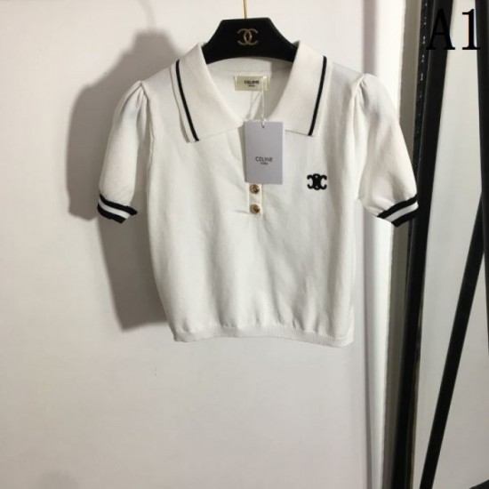 2023FW Knit short sleeve CELINE Perfect for daily use 2023FW Knit short sleeve CELINE Perfect for daily use