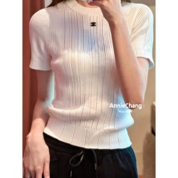 CHANEL Chanel Latest Featured Fashion 2023SS Short Sleeve Knit
