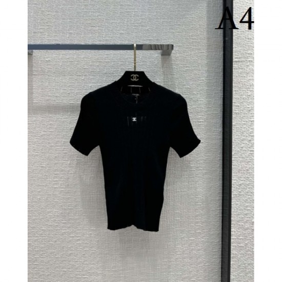 CHANEL Chanel Latest Featured Fashion 2023SS Short Sleeve Knit CHANEL Chanel Latest Featured Fashion 2023SS Short Sleeve Knit