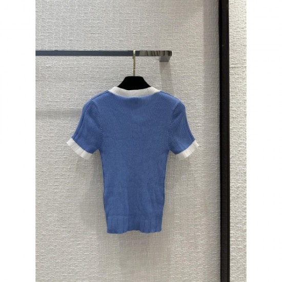 CHANEL Chanel Latest Featured Fashion 2023SS Short Sleeve Knit CHANEL Chanel Latest Featured Fashion 2023SS Short Sleeve Knit