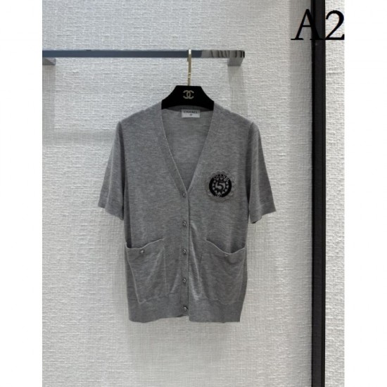 CHANEL Chanel popular spring and summer collection 2023SS short-sleeved cardigan CHANEL Chanel popular spring and summer collection 2023SS short-sleeved cardigan