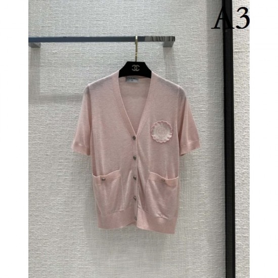 CHANEL Chanel popular spring and summer collection 2023SS short-sleeved cardigan CHANEL Chanel popular spring and summer collection 2023SS short-sleeved cardigan