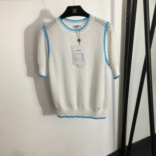 Spring/Summer stock Not yet released in Japan Short-sleeved knit 2023SS CHANEL Chanel Spring/Summer stock Not yet released in Japan Short-sleeved knit 2023SS CHANEL Chanel