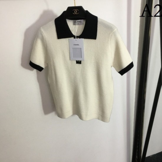 CHANEL Chanel 2023SS short-sleeved knit popular brand in Japan CHANEL Chanel 2023SS short-sleeved knit popular brand in Japan