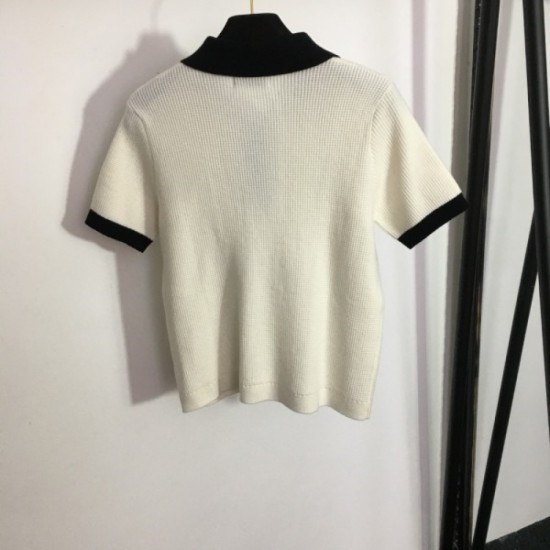 CHANEL Chanel 2023SS short-sleeved knit popular brand in Japan CHANEL Chanel 2023SS short-sleeved knit popular brand in Japan