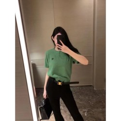 CHANEL Chanel 2023SS short-sleeved knit This autumn new work that can create a sense of room for adults