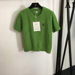 CHANEL Chanel 2023SS short-sleeved knit This autumn new work that can create a sense of room for adults