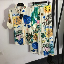 Order rush short-sleeved shirt + wide pants top and bottom set 2023SS DOLCE & GABBANA Dolce & Gabbana