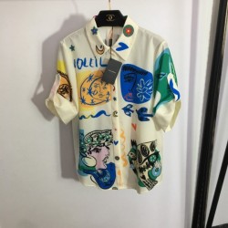 Order rush short-sleeved shirt + wide pants top and bottom set 2023SS DOLCE & GABBANA Dolce & Gabbana