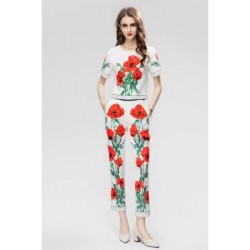 Surprise price short-sleeved T-shirt + straight pants top and bottom set 2023SS DOLCE & GABBANA Dolce & Gabbana