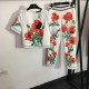 Surprise price short-sleeved T-shirt + straight pants top and bottom set 2023SS DOLCE & GABBANA Dolce & Gabbana Surprise price short-sleeved T-shirt + straight pants top and bottom set 2023SS DOLCE & GABBANA Dolce & Gabbana