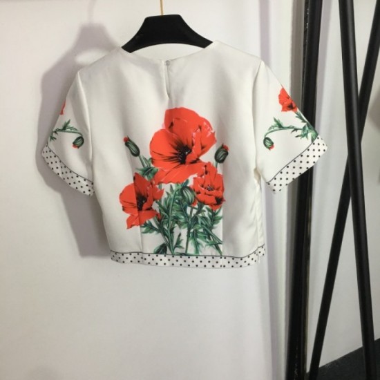 Surprise price short-sleeved T-shirt + straight pants top and bottom set 2023SS DOLCE & GABBANA Dolce & Gabbana Surprise price short-sleeved T-shirt + straight pants top and bottom set 2023SS DOLCE & GABBANA Dolce & Gabbana