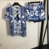 DOLCE & GABBANA Dolce & Gabbana 2023SS short-sleeved top and bottom set Summer new work of the topic