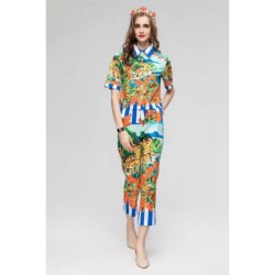 DOLCE & GABBANA Dolce & Gabbana 2023SS short sleeve top and bottom set classic for summer