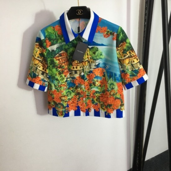 DOLCE & GABBANA Dolce & Gabbana 2023SS short sleeve top and bottom set classic for summer DOLCE & GABBANA Dolce & Gabbana 2023SS short sleeve top and bottom set classic for summer