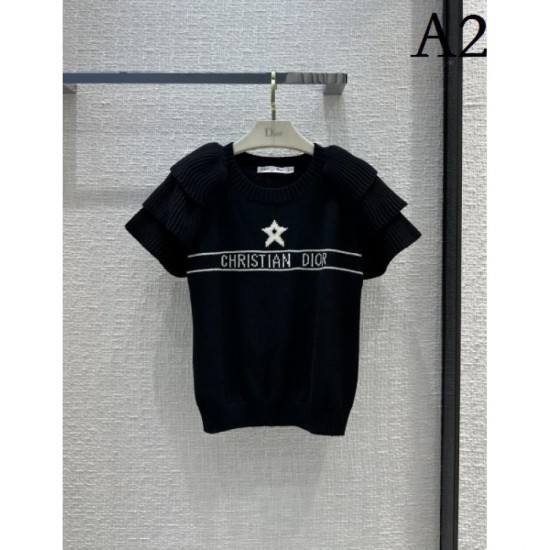 DIOR Dior 2023SS short-sleeved knit with high fashion sensitivity DIOR Dior 2023SS short-sleeved knit with high fashion sensitivity