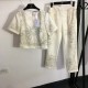 Perfect item for summer Short-sleeved T-shirt + straight pants top and bottom set 2023SS DIOR Dior Perfect item for summer Short-sleeved T-shirt + straight pants top and bottom set 2023SS DIOR Dior