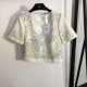 Perfect item for summer Short-sleeved T-shirt + straight pants top and bottom set 2023SS DIOR Dior Perfect item for summer Short-sleeved T-shirt + straight pants top and bottom set 2023SS DIOR Dior