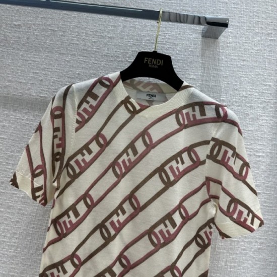FENDI Fendi retro design 2023SS short sleeve T-shirt FENDI Fendi retro design 2023SS short sleeve T-shirt