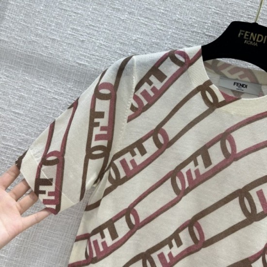 FENDI Fendi retro design 2023SS short sleeve T-shirt FENDI Fendi retro design 2023SS short sleeve T-shirt