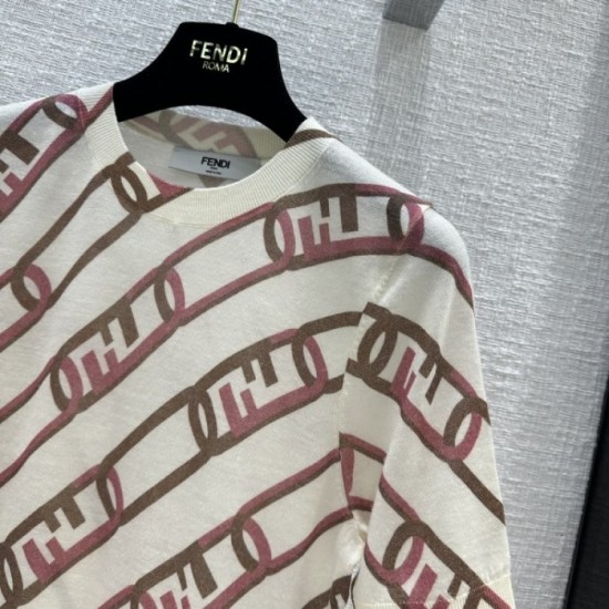 FENDI Fendi retro design 2023SS short sleeve T-shirt FENDI Fendi retro design 2023SS short sleeve T-shirt