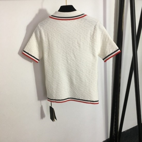 FENDI Fendi 2023SS Short Sleeve Knit This Season's Trendy Item FENDI Fendi 2023SS Short Sleeve Knit This Season's Trendy Item