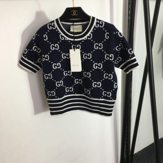 GUCCI Gucci 2023SS short-sleeved knit This summer's new work taken for granted GUCCI Gucci 2023SS short-sleeved knit This summer's new work taken for granted