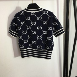 GUCCI Gucci 2023SS short-sleeved knit This summer's new work taken for granted