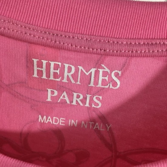 HERMES Hermes fashion sensitive 2023SS short sleeve T-shirt HERMES Hermes fashion sensitive 2023SS short sleeve T-shirt