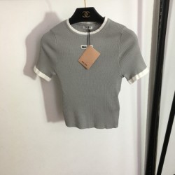 MIU MIU 2023SS short-sleeved knit summer standard that you want one new item