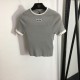 MIU MIU 2023SS short-sleeved knit summer standard that you want one new item MIU MIU 2023SS short-sleeved knit summer standard that you want one new item