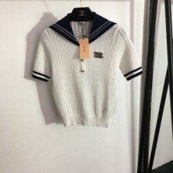 MIU MIU 2023SS short sleeve knit latest trend fashion new arrival