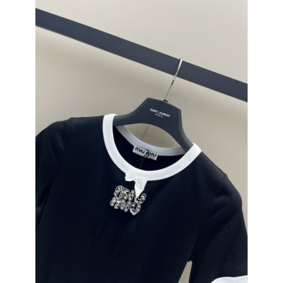 MIU MIU 2023SS short-sleeved T-shirt customer sale special price MIU MIU 2023SS short-sleeved T-shirt customer sale special price