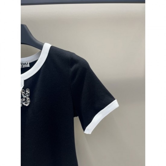 MIU MIU 2023SS short-sleeved T-shirt customer sale special price MIU MIU 2023SS short-sleeved T-shirt customer sale special price