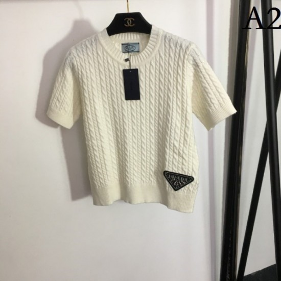 PRADA Prada 2023SS short-sleeved knit style up simple PRADA Prada 2023SS short-sleeved knit style up simple