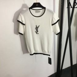 Popular new arrival short-sleeved knit 2023SS YSL Yves Saint Laurent