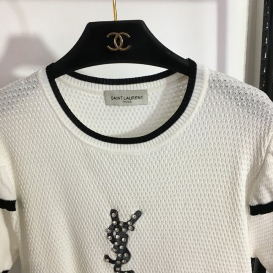 Popular new arrival short-sleeved knit 2023SS YSL Yves Saint Laurent Popular new arrival short-sleeved knit 2023SS YSL Yves Saint Laurent