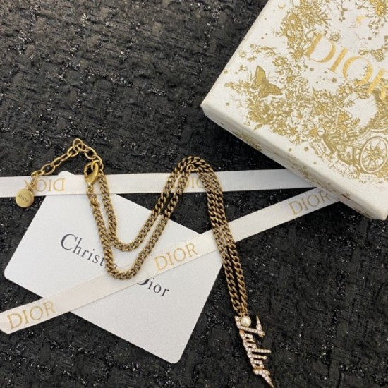 DIOR Dior necklace 2023SS hottest domestic sold out quantity limited DIOR Dior necklace 2023SS hottest domestic sold out quantity limited