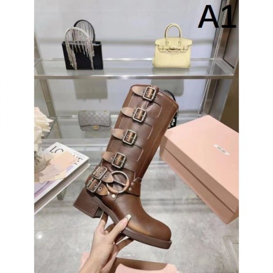 Gentle luxury popular color boots 2023FW MIU MIU Miu Miu Gentle luxury popular color boots 2023FW MIU MIU Miu Miu