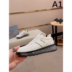 2024FW Men's Casual Shoes PRADA Beautiful Color Check Autumn/Winter