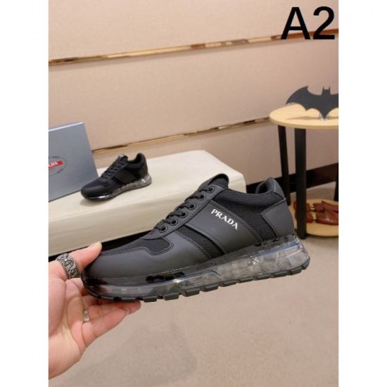 2024FW Men's Casual Shoes PRADA Beautiful Color Check Autumn/Winter 2024FW Men's Casual Shoes PRADA Beautiful Color Check Autumn/Winter