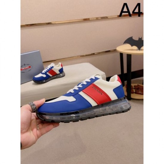 2024FW Men's Casual Shoes PRADA Beautiful Color Check Autumn/Winter 2024FW Men's Casual Shoes PRADA Beautiful Color Check Autumn/Winter
