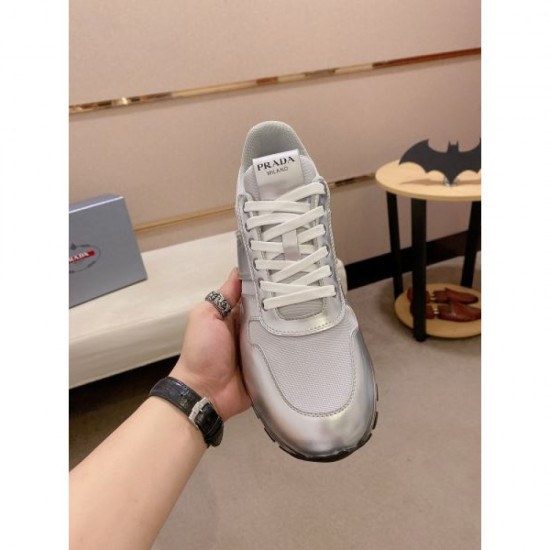 2024FW Men's Casual Shoes PRADA Beautiful Color Check Autumn/Winter 2024FW Men's Casual Shoes PRADA Beautiful Color Check Autumn/Winter