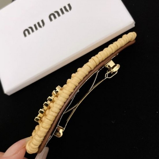 Stable new summer item 2024SS hair ornament MIU MIU Miu Miu Stable new summer item 2024SS hair ornament MIU MIU Miu Miu