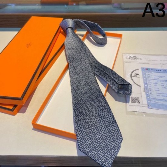 2024SS HERMES necktie that gives the impression of a fashionable expert 2024SS HERMES necktie that gives the impression of a fashionable expert