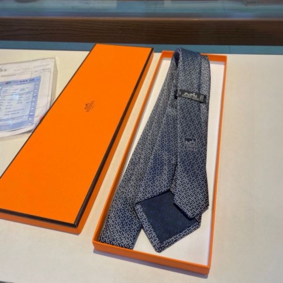 2024SS HERMES necktie that gives the impression of a fashionable expert 2024SS HERMES necktie that gives the impression of a fashionable expert