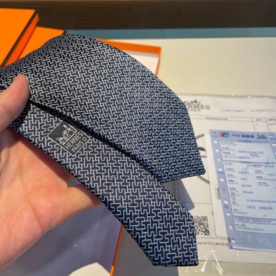 2024SS HERMES necktie that gives the impression of a fashionable expert 2024SS HERMES necktie that gives the impression of a fashionable expert