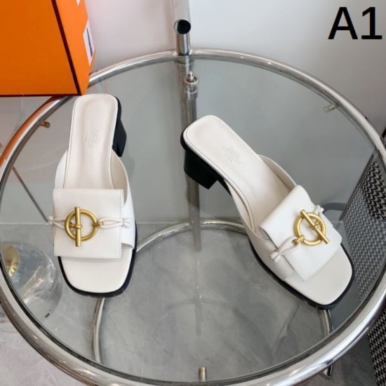 2024SS New Colors for Fashion HERMES Women's Sandals 2024SS New Colors for Fashion HERMES Women's Sandals
